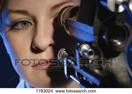 Picture - Eye examination. Fotosearch