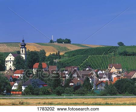 German village and vineyards View Large Photo Image Stock Image - German village and vineyards. Fotosearch
