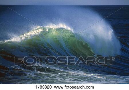 High waves crashing, ocean spray. View Large Photo Image Stock Image - High waves crashing, ocean spray.. Fotosearch