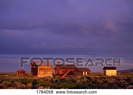 Historic buildings of Fort Rock View Large Photo Image Stock Photo - Historic buildings of Fort Rock. Fotosearch