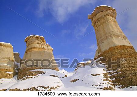 Stock Image - Hoodoos in winter. Fotosearch
