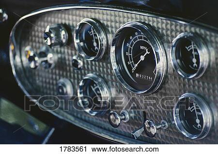 Instrument panel of antique car View Large Photo Image Stock Image - Instrument panel of antique car. Fotosearch
