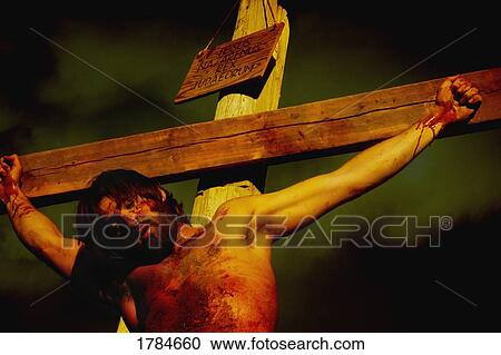 Stock Image - Jesus on the cross. Fotosearch