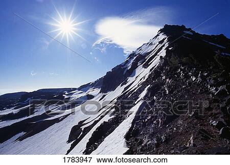 Mountain peak, Broken Top Wilderness View Large Photo Image Stock Photo - Mountain peak, Broken Top Wilderness. Fotosearch