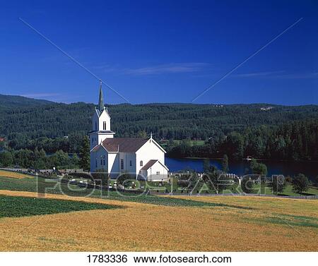 Norwegian county church and graveyard, near Oslo, Norway View Large Photo Image Stock Photograph - Norwegian county church and graveyard, near Oslo, Norway. Fotosearch