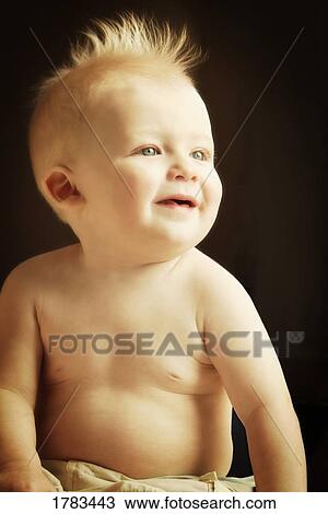 Stock Image - Portrait of a baby. Fotosearch