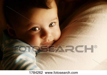 Stock Image - Portrait of a baby. Fotosearch