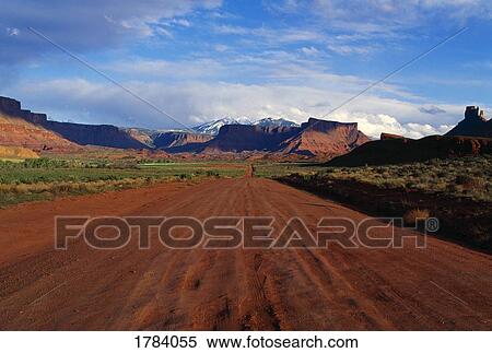 Stock Photography - Road in Castle Valley, Utah. Fotosearch