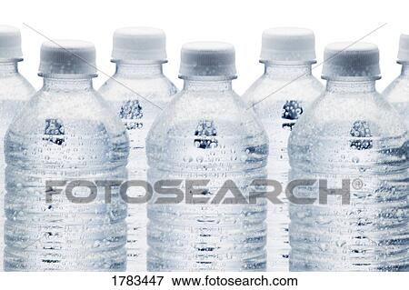 Stock Photo - Row of water bottles. Fotosearch