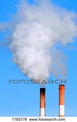 Stock Photo - Smoke stacks. Fotosearch