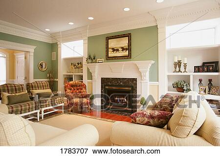 Stylish Sitting Room View Large Photo Image Stock Photo - Stylish Sitting Room. Fotosearch