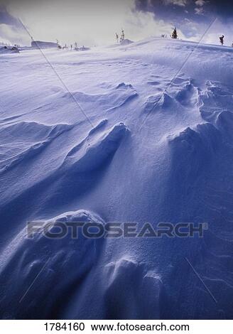 Stock Image - Textured snow on a mountain. Fotosearch