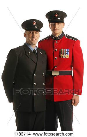 Picture - Two law enforcement officers. Fotosearch