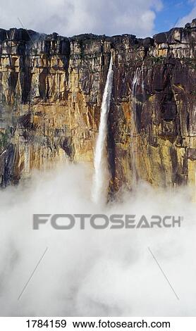 Stock Photo - Waterfall in Canaima National Park, Venezuela. Fotosearch