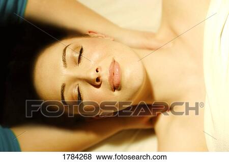 Stock Photo - Woman having massage. Fotosearch