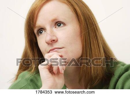 Woman looking off View Large Photo Image Stock Image - Woman looking off. Fotosearch