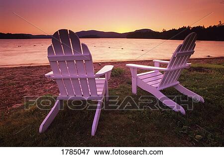 Adirondack Chairs at Adirondack Park, New York View Large Photo Image Stock Photo - Adirondack Chairs at Adirondack Park, New York. Fotosearch