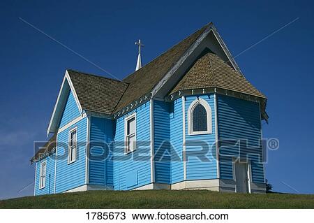 Blue country church View Large Photo Image Stock Image - Blue country church. Fotosearch