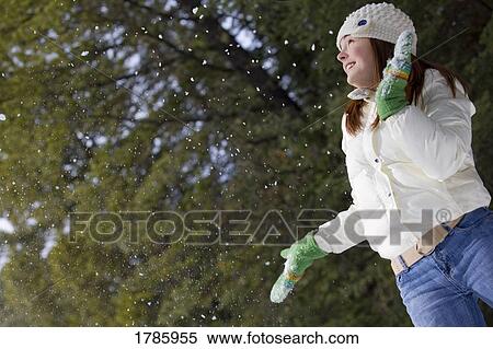 Catching snow flakes View Large Photo Image Stock Photography - Catching snow flakes. Fotosearch