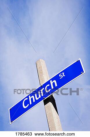 Church Street Road Sign View Large Photo Image Stock Image - Church Street Road Sign. Fotosearch