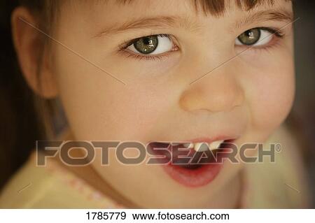 Stock Photo - Closeup of child's face. Fotosearch