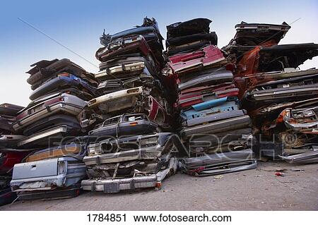 Crushed car lot View Large Photo Image Stock Image - Crushed car lot. Fotosearch