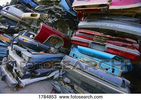 Crushed car piles View Large Photo Image Stock Image - Crushed car piles. Fotosearch