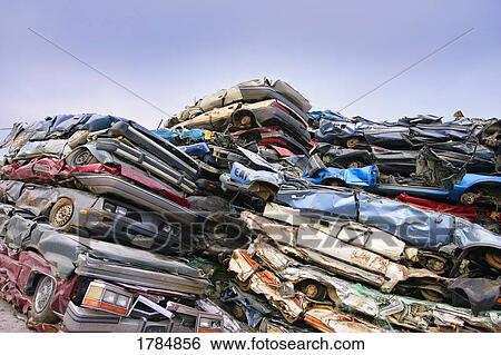 Stock Photograph - Crushed cars. Fotosearch