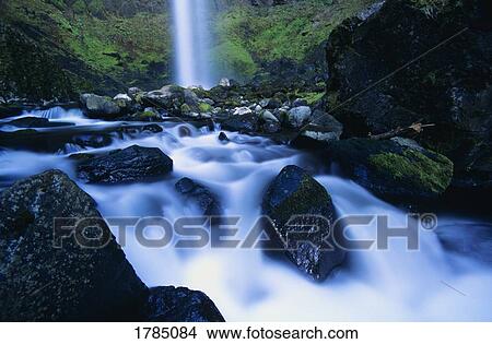 Elowah Falls Columbia River Gorge View Large Photo Image Picture - Elowah Falls Columbia River Gorge. Fotosearch
