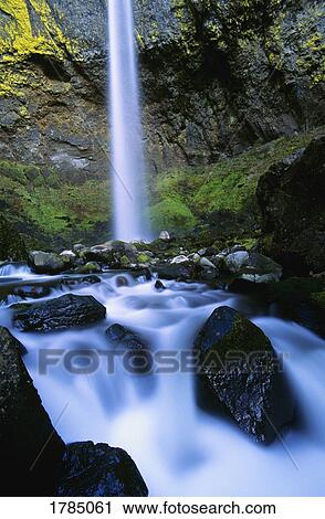 Elowah Falls, Columbia River Gorge View Large Photo Image Stock Image - Elowah Falls, Columbia River Gorge. Fotosearch
