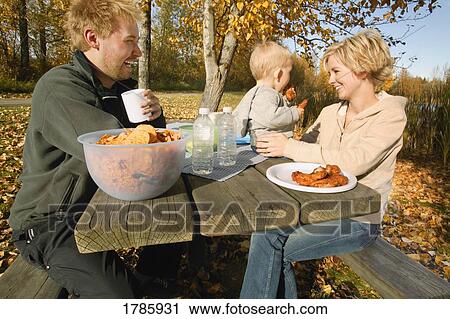 Stock Image - Family picnic. Fotosearch
