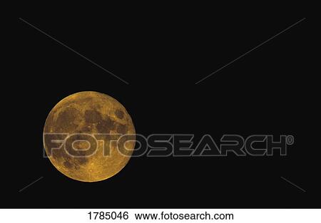 Stock Photograph - Full Harvest Moon. Fotosearch
