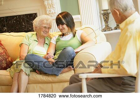 Grandchild with grandparents View Large Photo Image Stock Image - Grandchild with grandparents. Fotosearch