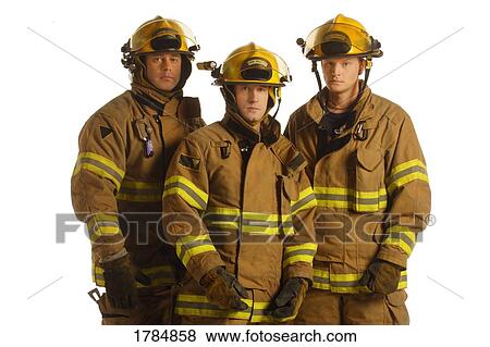 Stock Photo - Group of firemen. Fotosearch