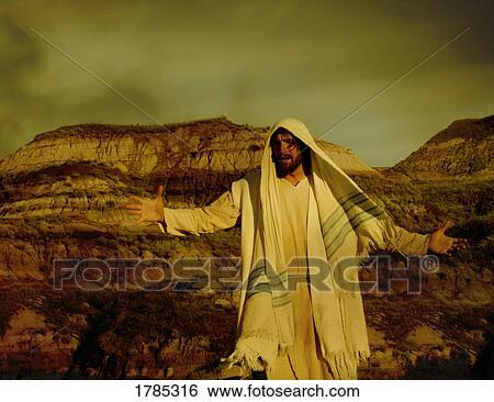 Jesus in the wilderness View Large Photo Image Stock Photograph - Jesus in the wilderness. Fotosearch
