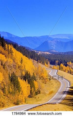 Picture - Kananaskis Country road. Fotosearch