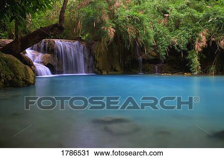 Kuang Si Falls, Luang Prabang, Laos View Large Photo Image Stock Image - Kuang Si Falls, Luang Prabang, Laos. Fotosearch