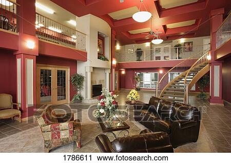 Large two-story lobby View Large Photo Image Stock Image - Large two-story lobby. Fotosearch