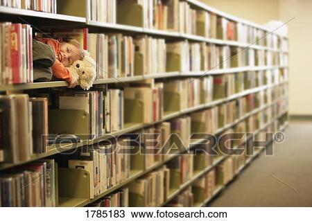 Little Girl Hiding in Library View Large Photo Image Stock Image - Little Girl Hiding in Library. Fotosearch
