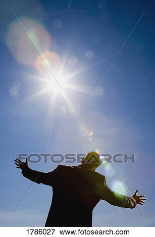 Man with hands raised View Large Photo Image Stock Photo - Man with hands raised. Fotosearch
