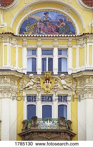 Stock Image - Ministry of Local Development Building, Old Town Square, Prague, Czech Republic. Fotosearch