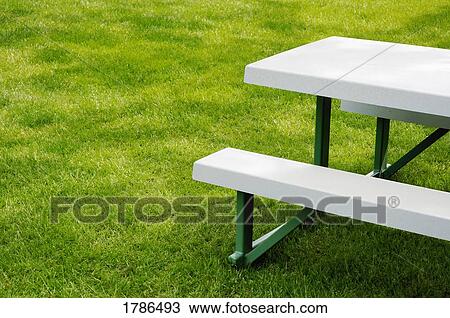 Picnic Table on the grass View Large Photo Image Stock Image - Picnic Table on the grass. Fotosearch