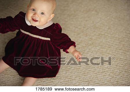 Portrait of a baby girl View Large Photo Image Stock Photo - Portrait of a baby girl. Fotosearch