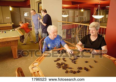 Stock Image - Senior Games night. Fotosearch