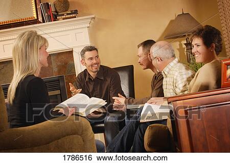 Small group bible study View Large Photo Image Stock Photograph - Small group bible study. Fotosearch