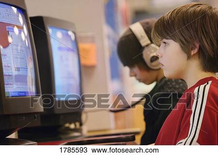 Students on computers View Large Photo Image Stock Image - Students on computers. Fotosearch