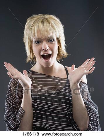 Stock Photo - Surprised Woman. Fotosearch