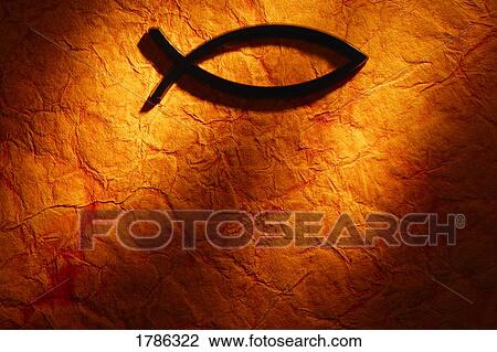 Symbolic fish on textured background View Large Photo Image Stock Image - Symbolic fish on textured background. Fotosearch