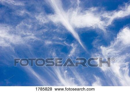 Stock Photo - Wispy cloud formations. Fotosearch