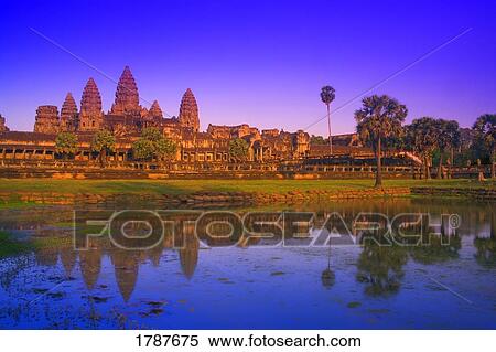 Angkor Wat Temple, Cambodia View Large Photo Image Stock Photography - Angkor Wat Temple, Cambodia. Fotosearch